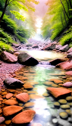 flowing creek,streams,mountain stream,streamside,brook landscape,waterscape,clear stream,cartoon video game background,water scape,watercolor background,flowing water,watercourse,a river,virtual landscape,nature background,tributaries,cobblestones,streambed,rivulet,stream,Illustration,Vector,Vector 17