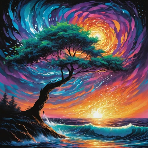 colorful tree of life,colorful background,rainbow waves,painted tree,magic tree,colorful spiral,nature background,tree of life,landscape background,rainbow background,beautiful wallpaper,watercolor tree,flourishing tree,background colorful,tidal wave,samsung wallpaper,celtic tree,fantasy picture,whirlwinds,creative background,Conceptual Art,Daily,Daily 24