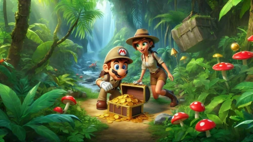 children's background,cartoon video game background,game illustration,ethnobotanist,pinocchio,spelunker,scandia gnomes,fairy village,spelunkers,forest workers,farmer in the woods,huegun,treasure hunt,explorers,kaban,pirate treasure,fantasy picture,arrietty,kids illustration,woodlanders