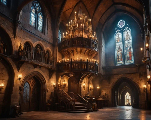 hall of the fallen,neogothic,ornate room,cathedrals,haunted cathedral,nidaros cathedral,altgeld,entrance hall,transept,hogwarts,sanctuary,pipe organ,gothic church,royal interior,vaults,cathedral,aachen cathedral,hammerbeam,medieval,notre dame,Photography,General,Cinematic