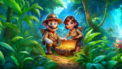 children's background,girl and boy outdoor,game illustration,cartoon video game background,happy children playing in the forest,fairy village,magical adventure,treasure hunt,cute cartoon image,background image,chestnut forest,fairy forest,forest workers,tribespeople,explorers,arrietty,trine,fairies,children studying,hunting scene