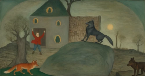 girl with dog,boy and dog,rousseau,brauner,dog house,kennel,kittelsen,man and horses,rufino,veterinary,nativity,animal lane,doghouses,petrale,cocteau,carol colman,hitchman,fox and hare,surrealists,hunting scene,Illustration,Abstract Fantasy,Abstract Fantasy 16