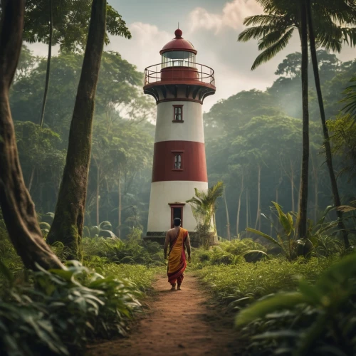 red lighthouse,lighthouse,varkala,electric lighthouse,kerala,lighthouses,light house,petit minou lighthouse,kovalam,cape byron lighthouse,kozhikode,phare,kannur,photoshop manipulation,ashtamudi,liberia,trivandrum,goa,kribi,indonesia,Photography,General,Cinematic