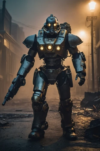 war machine,redemptor,battlesuit,hotbot,dakka,steelman,golem,ironhide,mechwarrior,chappie,steel man,robotman,armiger,tankor,mechtild,hardhead,mech,battletech,protectobots,mechtilde,Photography,General,Cinematic