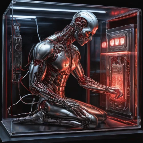 man with a computer,cyberdog,cyborg,cybernetically,cybersmith,transhumanism,cybernetic,cybernetics,transhuman,cyberian,ultron,cybernet,supercomputer,deprogrammed,augmentation,reprogrammed,sektor,avp,biomechanical,elektra,Conceptual Art,Fantasy,Fantasy 27