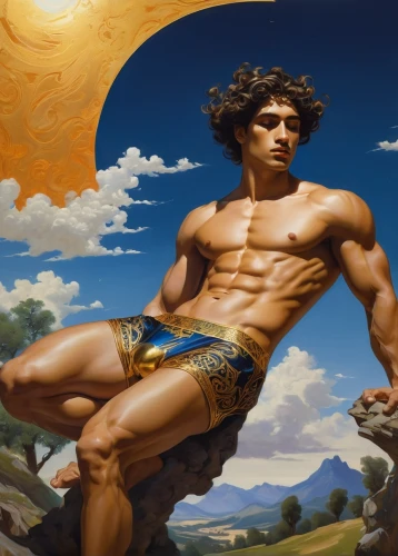 parshuram,herakles,greek god,patroclus,greek mythology,perseus,barsoom,antinous,samudragupta,adonais,parashuram,polykleitos,sandow,mythologically,kartikeya,vishwamitra,ossian,tretchikoff,discobolus,greek myth,Art,Classical Oil Painting,Classical Oil Painting 40