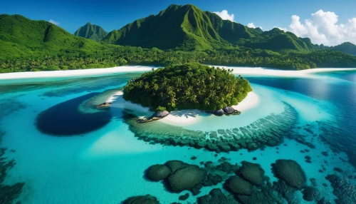 french polynesia,cook islands,moorea,floating islands,micronesia,tropical sea,island suspended,tahiti,underwater landscape,tropical island,an island far away landscape,polynesia,atoll,south pacific,fiji,underwater oasis,ocean paradise,floating island,atolls,islands,Photography,General,Realistic