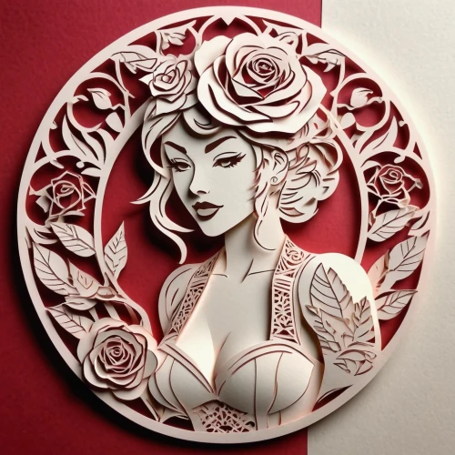 red heart medallion,porcelain rose,art deco woman,decorative plate,art nouveau frame,woodburning,wood carving,brooches,medallion,car badge,woodcarving,art deco ornament,carved wood,wooden plate,marquetry,bonnet ornament,valentine pin up,belt buckle,rose wreath,hand carved,Unique,Paper Cuts,Paper Cuts 03