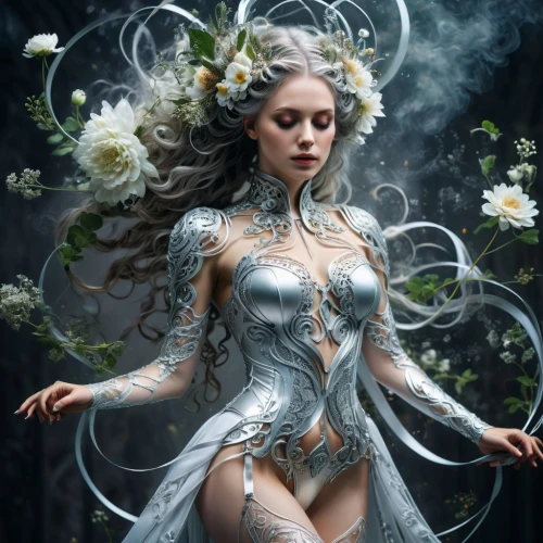 faerie,the enchantress,enchantress,elven flower,fantasy art,faery,dryads,dryad,white rose snow queen,unseelie,fairy queen,fantasy portrait,margaery,margairaz,sorceress,fantasy picture,fantasy woman,seelie,galadriel,priestess,Photography,General,Fantasy