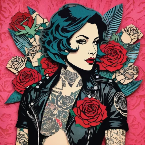 chicanas,rosa bonita,baroness,bella rosa,rosa,rockabella,jeffree,hip rose,rosa peace,arrow rose,rosson,faile,popart,valentine pin up,tattoo girl,red roses,red rose,gangloff,rose flower illustration,roses,Unique,Paper Cuts,Paper Cuts 07