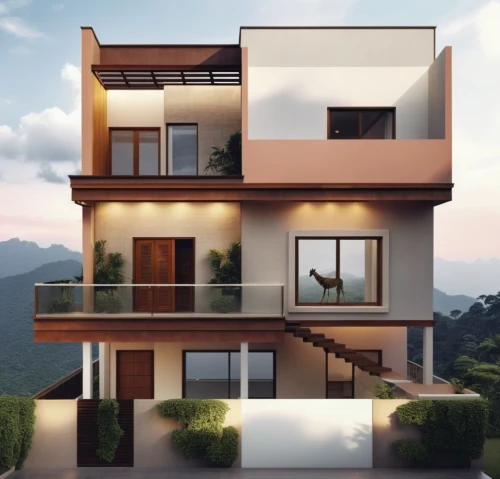 fresnaye,cubic house,modern house,modern architecture,block balcony,sky apartment,inmobiliaria,3d rendering,condominia,cantilevered,balconies,frame house,townhome,architettura,an apartment,apartments,terraces,cube stilt houses,contemporary,house in mountains,Photography,General,Realistic