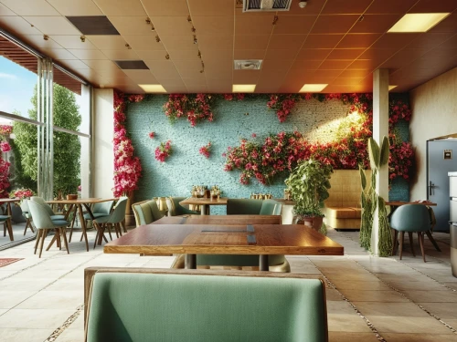 floral corner,panera,bistro,seating area,floral decorations,banquette,cafeterias,brasserie,cafeteria,corner flowers,breakfast room,lunchroom,interior decor,dining room,a restaurant,tearoom,winter garden,cafetorium,meeting room,lobby,Photography,General,Realistic