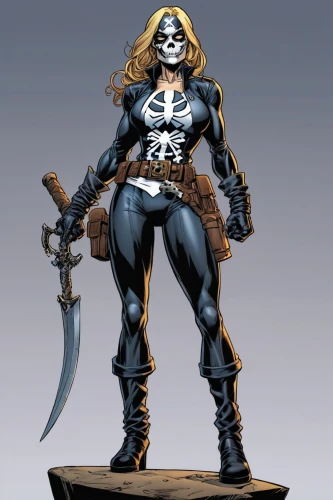 crossbones,lilandra,huntress,madelyne,punisher,domino,swashbuckler,greyskull,harley,bulletgirl,bolland,mcniven,teela,female warrior,hellstrom,sandahl,harlock,namora,pirate,brubaker,Illustration,American Style,American Style 13