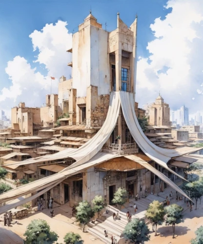 cardassia,theed,ordos,yavin,usj,naboo,lusaka,bandiagara,beru,arcology,tirith,genesis land in jerusalem,areopolis,imperialis,ctesiphon,katarn,coruscant,diriyah,bajor,mesinai,Illustration,Paper based,Paper Based 07