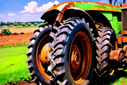 tractor,farm tractor,tillage,old tractor,agricultural machinery,tractors,traktor,agricultural machine,agricolas,agco,fendt,deutz,agrobusiness,field cultivation,yetter,tractebel,tilled,deere,agroindustrial,agriculture,Conceptual Art,Oil color,Oil Color 20
