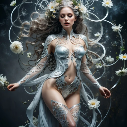 faerie,enchantress,the enchantress,faery,dryads,dryad,fairy queen,elven flower,bodypainting,flower fairy,unseelie,margaery,margairaz,body painting,fantasy art,seelie,sorceress,vespertine,amphitrite,naiad,Photography,General,Fantasy