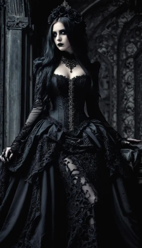 gothic woman,gothic portrait,dark gothic mood,gothic dress,gothic style,victorian lady,sirenia,isoline,gothic,victoriana,black queen,noblewoman,malefic,gothika,countess,goth woman,hecate,dark angel,victorian style,gothicus,Illustration,Realistic Fantasy,Realistic Fantasy 46