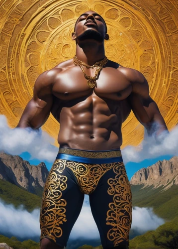 oenomaus,konga,wakanda,heimdall,vamana,adewale,nudelman,iyanya,deji,karn,auriongold,balrog,afrikan,kwakye,teferi,raziel,akinyemi,orishas,sagat,afrofuturism,Art,Classical Oil Painting,Classical Oil Painting 29