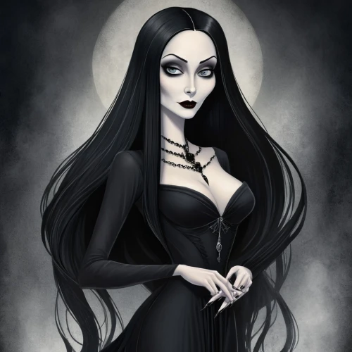 morticia,vampira,gothic woman,gothic portrait,addams,goth woman,diamanda,gothic dress,hecate,vampire lady,dark gothic mood,vampire woman,malefic,elvira,shrilly,morwen,gothic,villainess,vampyre,gothic style,Conceptual Art,Fantasy,Fantasy 34