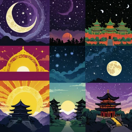 japanese icons,background vector,chuseok,backgrounds,mobile video game vector background,icon set,dusk background,vector images,mid-autumn festival,wallpapers,colorful flags,moon and star background,cool backgrounds,japanese background,lanterns,background design,bandana background,banner set,desktop backgrounds,vector art,Illustration,Vector,Vector 02