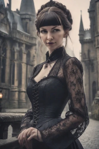 victorian lady,victoriana,victorian style,headmistress,narcissa,gothic woman,corsetry,quirine,gothic portrait,gothicus,gothic dress,victorian,the victorian era,noblewoman,gothic style,morwen,celtic queen,milady,ginny,victorianism,Photography,Cinematic