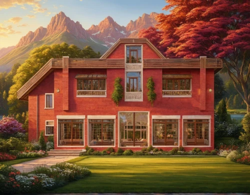 home landscape,house painting,dreamhouse,house in mountains,house in the mountains,beautiful home,sylvania,country house,victorian house,houses clipart,lachapelle,swiss house,red roof,danish house,little house,townhome,forest house,villa,apartment house,dandelion hall,Photography,General,Natural