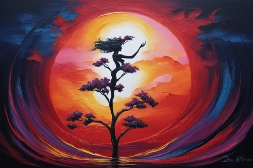 burning bush,oil painting on canvas,flower painting,rose hips,passion bloom,blume,glass painting,art painting,colorful tree of life,rosehips,salvia,olive tree,oil painting,flower art,landscape rose,flourishing tree,abstract painting,samuil,vickerman,rose hip bush,Illustration,Realistic Fantasy,Realistic Fantasy 25