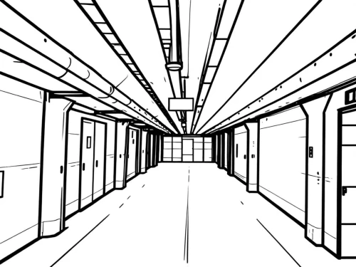 corridors,hallway space,corridor,vanishing point,passageways,passageway,hallway,mono-line line art,sketchup,animatic,office line art,entranceways,passage,underpass,tunneling,ringways,hallways,layouts,large space,jetway,Design Sketch,Design Sketch,Rough Outline