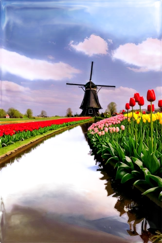 tulip fields,dutch landscape,tulip festival,dutch windmill,tulip field,the netherlands,tulip background,tulips,polders,tulips field,netherlands,netherland,keukenhof,holland,polder,molen,two tulips,dutch,kinderdijk,hollands,Illustration,Realistic Fantasy,Realistic Fantasy 16