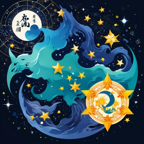 stars and moon,motifs of blue stars,moon and star background,aquarius,mid-autumn festival,moon and star,constellation swan,star sign,zodiacs,yinyang,starcatchers,star chart,star illustration,flammarion,oio,xufeng,the moon and the stars,horoscope pisces,starscape,qilin,Unique,Design,Logo Design