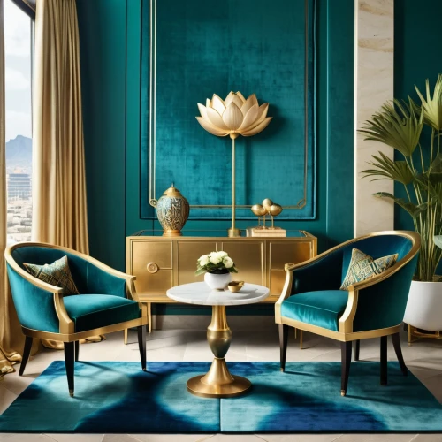 mahdavi,baccarat,interior decor,berkus,opulently,interior decoration,blue room,opulent,kartell,gold lacquer,chaise lounge,dining room table,danish furniture,sumptuous,contemporary decor,art deco,mobilier,decoratifs,opulence,gold paint strokes,Photography,General,Realistic