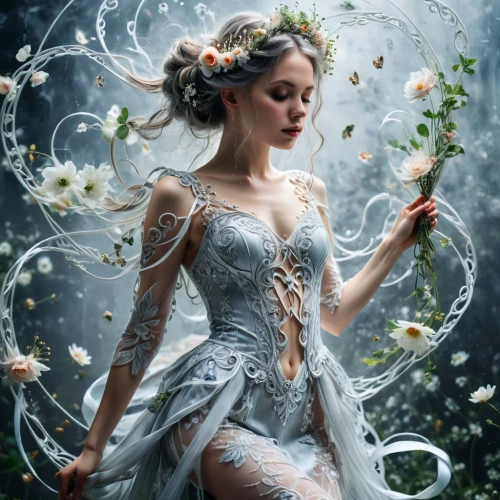 faerie,faery,fairy queen,fairie,white rose snow queen,flower fairy,fairy,the snow queen,garden fairy,rosa 'the fairy,ballerina in the woods,fairy tale character,seelie,little girl fairy,the enchantress,elven flower,enchanted,fantasy picture,enchanting,peignoir,Photography,General,Fantasy