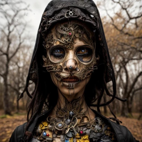 voodoo woman,scrap sculpture,vodun,dollmaker,artist doll,catrina calavera,orona,scarecrow,enchantress,skull statue,skull sculpture,shaman,doll head,la catrina,day of the dead frame,dead bride,female doll,doll's head,bruja,wooden doll