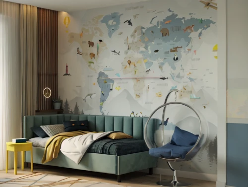 fromental,wallcovering,wallcoverings,gournay,wall plaster,modern decor,modern room,stucco wall,contemporary decor,wallpapering,boy's room picture,wall decoration,foscarini,interior modern design,orrery,interior design,wall paint,children's bedroom,cappellini,interior decoration