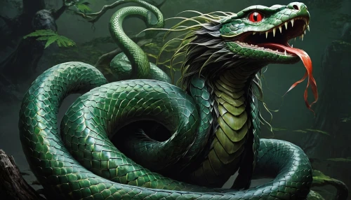quetzalcoatl,serpent,venomous snake,basilisk,vipera,naga,slytherin,green snake,trimeresurus,serpents,green python,serpiente,emperor snake,shenlong,emerald lizard,lagarto,nonvenomous,repse,rattlesnake,quetzal,Conceptual Art,Fantasy,Fantasy 13
