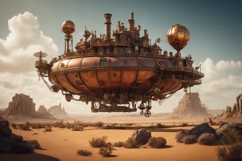 airships,wastelands,barsoom,airship,steampunk,bathysphere,skyship,futuristic landscape,technosphere,wasteland,gas planet,primordia,deltha,cosmodrome,alien planet,desert planet,homeworld,planescape,landship,sea fantasy,Photography,General,Cinematic