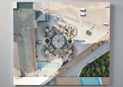 aerial view umbrella,photogrammetric,aerial landscape,dji spark,bird's-eye view,drone image,overhead shot,bird's eye view,concrete plant,concrete construction,satellite imagery,view from above,kaust,birdview,hospital landing pad,birdseye view,houston texas apartment complex,observation tower,birdseye,overhead view,Photography,General,Realistic