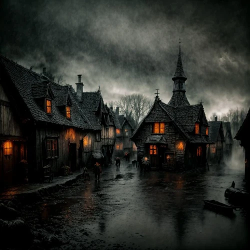 medieval street,escher village,medieval town,fantasy picture,aurora village,knight village,witch's house,houses silhouette,townscapes,arboga,fantasy landscape,winter village,blackmoor,alpine village,darktown,wooden houses,transylvania,santa's village,old village,halloween scene