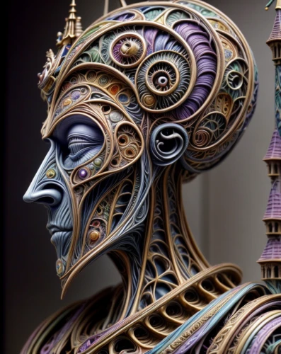 venetian mask,png sculpture,african art,golden mask,afrofuturism,the carnival of venice,shinnok,gold mask,biomechanical,african masks,emperor,orchestrion,bronze sculpture,fractalius,bodypainting,wadjet,scrap sculpture,colossi,rassilon,sculpt