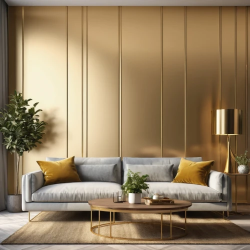 gold wall,gold foil corner,modern decor,contemporary decor,gold stucco frame,gold lacquer,gold paint stroke,gold foil laurel,interior decoration,livingroom,gold paint strokes,living room,bamboo curtain,apartment lounge,blossom gold foil,modern living room,interior decor,wallcoverings,modern minimalist lounge,ochre,Photography,General,Realistic