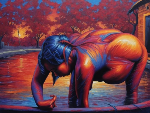 bodypainting,indian art,oil painting on canvas,neon body painting,girl elephant,water elephant,body painting,welin,pintura,oil painting,klarwein,oil on canvas,art painting,contortion,lachapelle,meticulous painting,circus elephant,bodypaint,pintor,grafite,Illustration,Realistic Fantasy,Realistic Fantasy 25