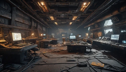 cryengine,cosmodrome,mining facility,abandoned factory,abandoned room,empty interior,empty factory,condemned,abandoned places,industrial ruin,derelict,teardowns,abandoned place,penumbra,delapidated,smeltery,arktika,fabrik,computer room,dereliction,Photography,General,Sci-Fi