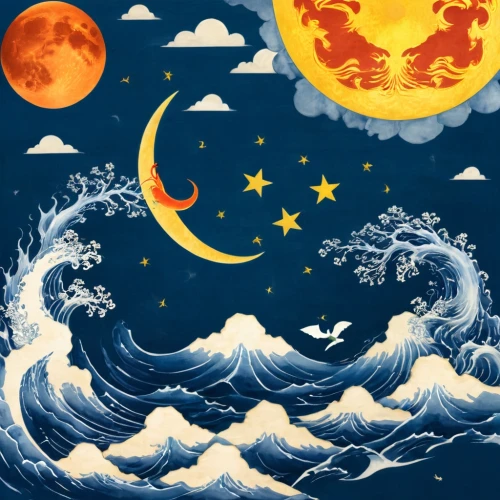 moon and star background,sea night,ocean background,the great wave off kanagawa,mid-autumn festival,stars and moon,starry night,moon and star,sun and moon,ocean waves,nautical banner,sun moon,ocean paradise,crescent moon,motif,samudra,ocean,japanese waves,digital background,moon night,Unique,Design,Blueprint