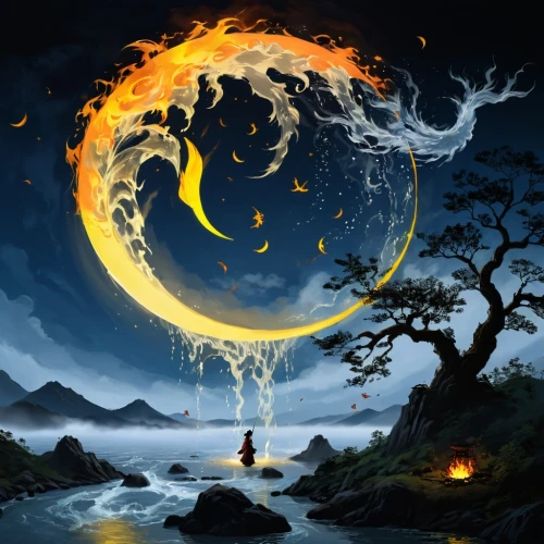 moon and star background,the night of kupala,fantasy picture,hanging moon,moonlit night,crescent moon,moon and star,moondragon,sun moon,moonlit,fantasy art,mid-autumn festival,goldmoon,violinist violinist of the moon,moonlight,light of night,the moon,amaterasu,moonrise,sun and moon,Photography,Black and white photography,Black and White Photography 02