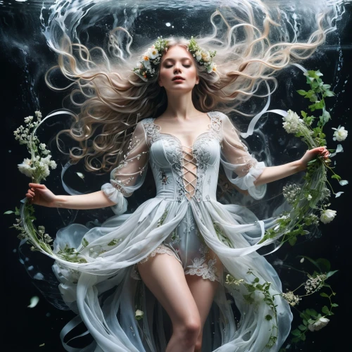 white rose snow queen,faerie,galadriel,faery,seelie,the enchantress,dryads,dryad,fairy queen,enchantress,imbolc,unseelie,the snow queen,margaery,ophelia,sylphs,jingna,peignoir,persephone,elven flower,Photography,General,Fantasy