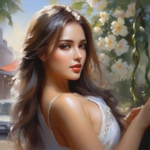 romantic portrait,world digital painting,photo painting,donsky,portrait background,beautiful girl with flowers,romantic look,rosalinda,yellow rose background,digital painting,fantasy portrait,fantasy art,art painting,flower painting,a beautiful jasmine,jasmine blossom,fantasy picture,jasmine,young woman,flower background,Conceptual Art,Oil color,Oil Color 03