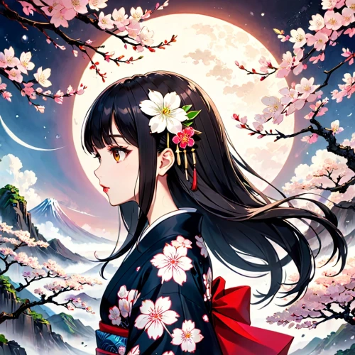 kaguya,japanese floral background,japanese sakura background,sakura blossoms,sakura background,hanami,sakura blossom,tanabata,plum blossoms,kurumi,tomoe,cherry blossoms,nobukatsu,sakura flowers,katsura,kurohime,kimono,the cherry blossoms,yukata,cherry blossom,Anime,Anime,General