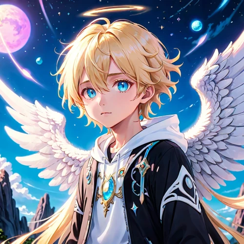 finnian,angel wing,shiron,winged heart,seraph,angelnote,uriel,seraphim,evergestis,armatus,crying angel,angel wings,archangels,vocaloid,angelology,ventus,love angel,anjo,aion,black angel,Anime,Anime,Traditional