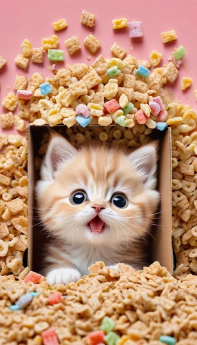 krispies,krispie,friskies,cereals,cereal stubble,cereal,kelloggs,cheeriest,gourmand,cheerio,cheerios,snacked,weetabix,cereal grain,kibble,cute cat,crunchier,oat,hobnob,granola,Illustration,Japanese style,Japanese Style 01