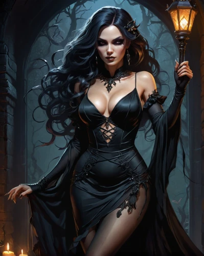 gothic woman,sorceress,sorceresses,vampire woman,ravenloft,liliana,samhain,vampire lady,bewitching,hecate,the enchantress,wiccan,queen of the night,gothic portrait,malefic,hekate,rasputina,witching,abaddon,nightshade,Conceptual Art,Fantasy,Fantasy 15